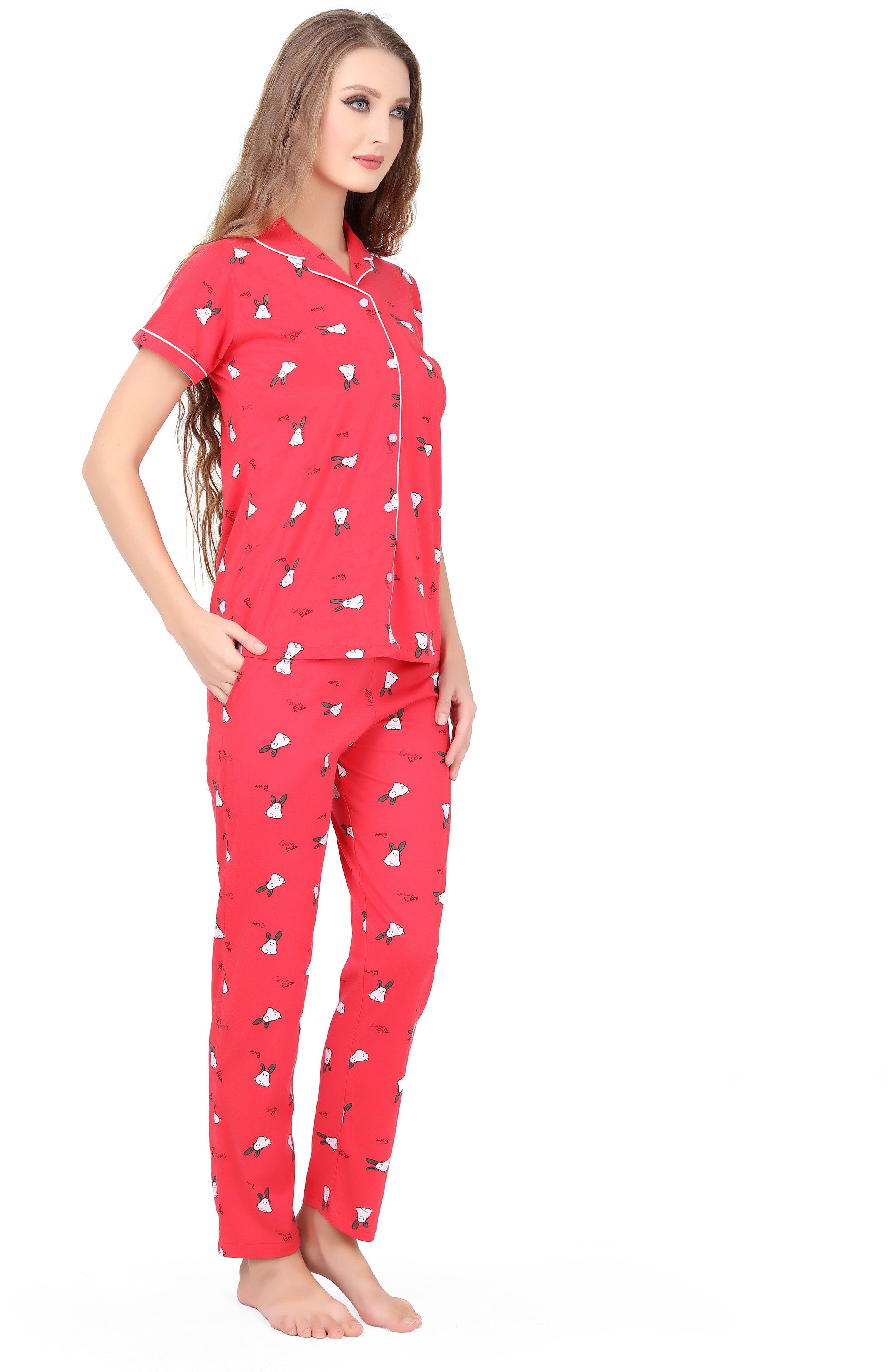 Shirt pyjama best sale set womens